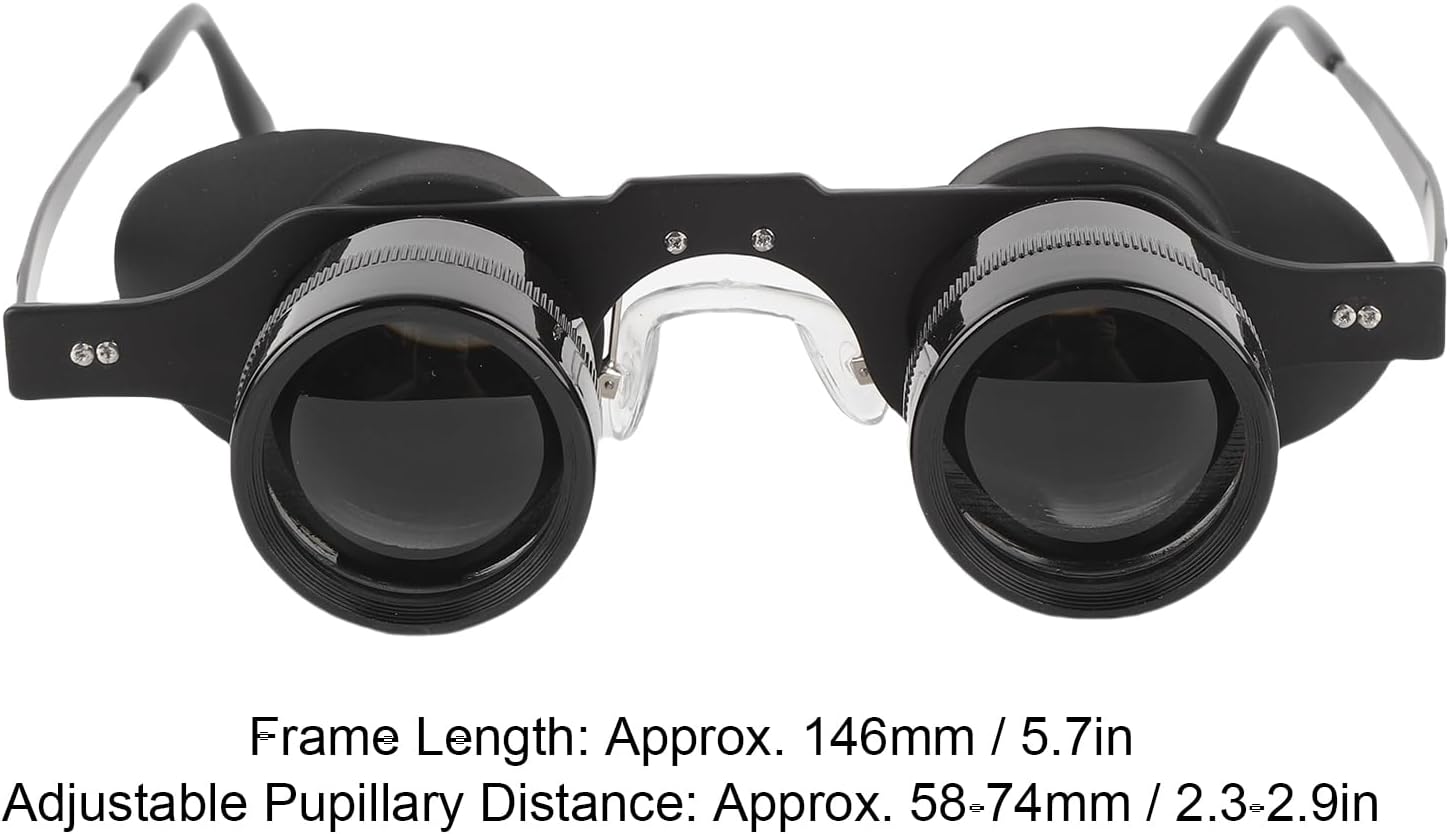 Hands Binocular Glasses for Fishing, 10x Zoom Opera Glasses HD Magnification with Coating, Independent Eye Focus & Anti - Glare