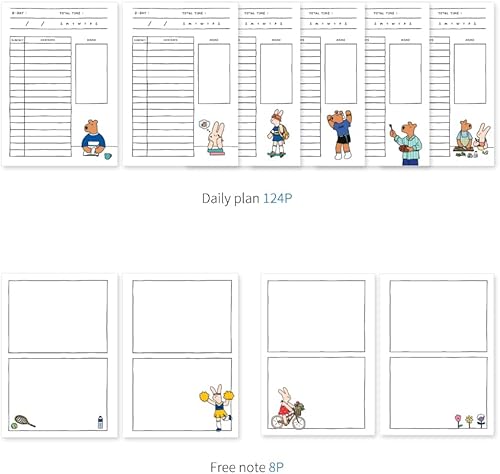 Miniatura 4 de Monolike Happy and Lucky - Planificador de estudio de 4 meses, lectura - planificador académico, planificador semanal y mensual, plan de estudio
