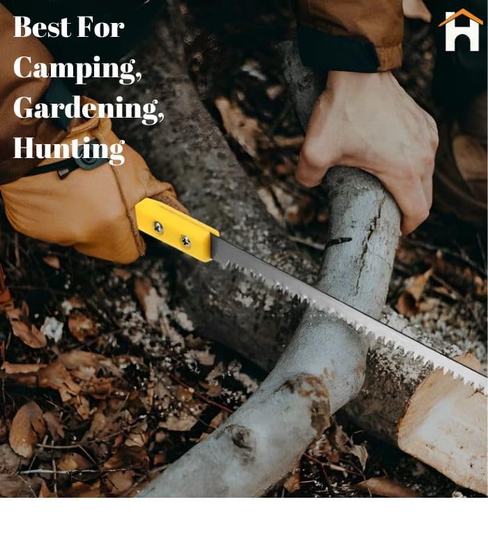 Outdoor Folding Hand Saw, 7-Inch SK5 Blade, Ergonomic Non-Slip Handle, Portable Pruning Saw for Camping, Gardening, Hunting, Cutting Wood, PVC, Bone - Secure Lock, Lightweight Design 4