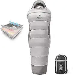 Naturehike Saco de Dormir P300, 0,6-6.1 °C (1-6℃), Marrom Claro, Regular, À Prova de Vento e Água, Compressível e Leve, com Bolsa de Armazenamento Inclusa