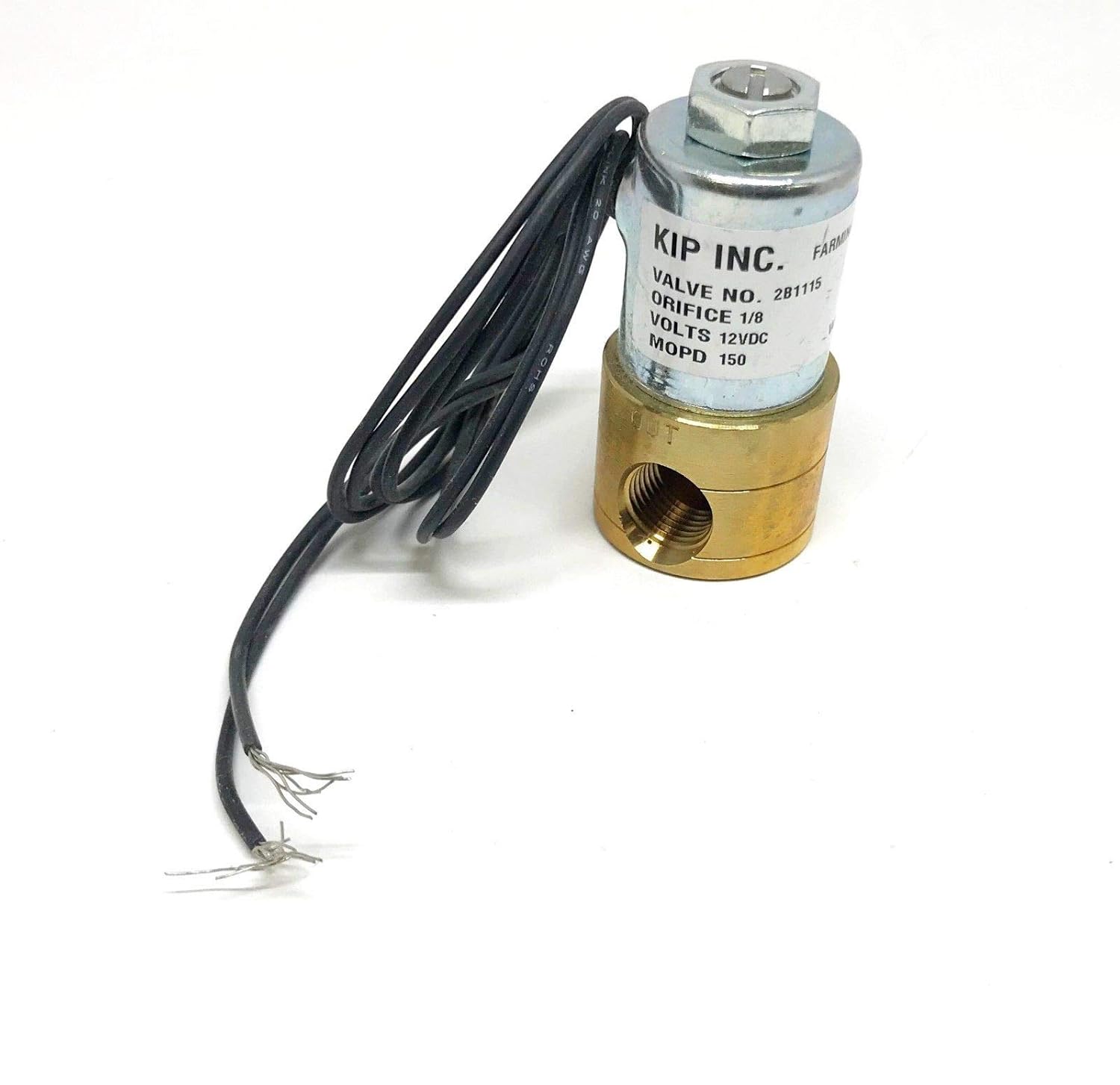 Kip Solenoid Valve 2B111512VDC Series 2, 1/8" Orifice, 12 VDC