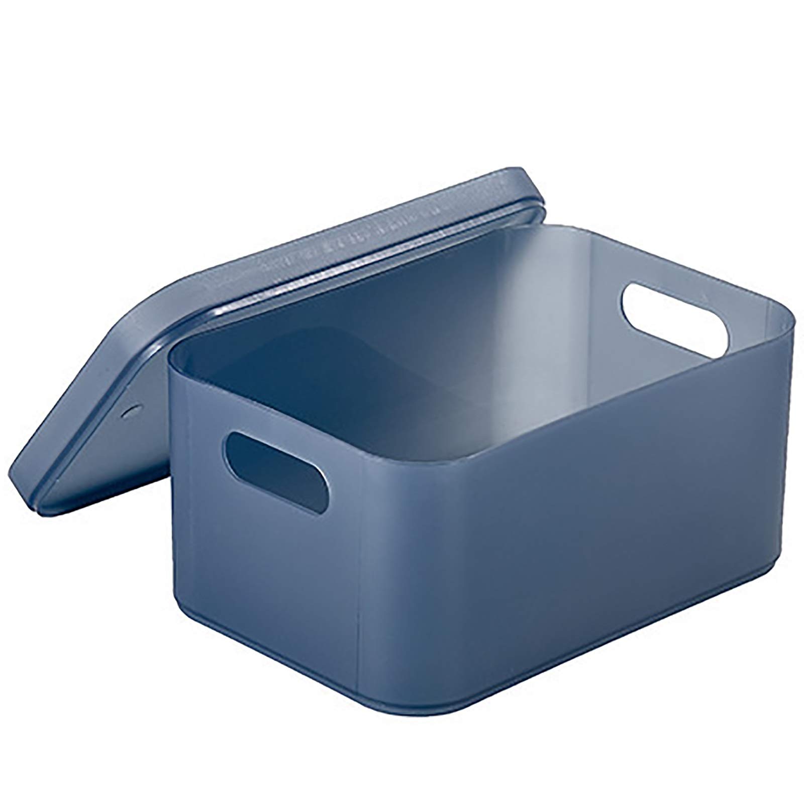 Boîte de Rangement pour Cosmétiques Boîte de Rangement Bureau cosmétique Masque en Plastique avec boîte Finition Table Maquillage Couvercle pour Commode et Salle de Bain(Blue)