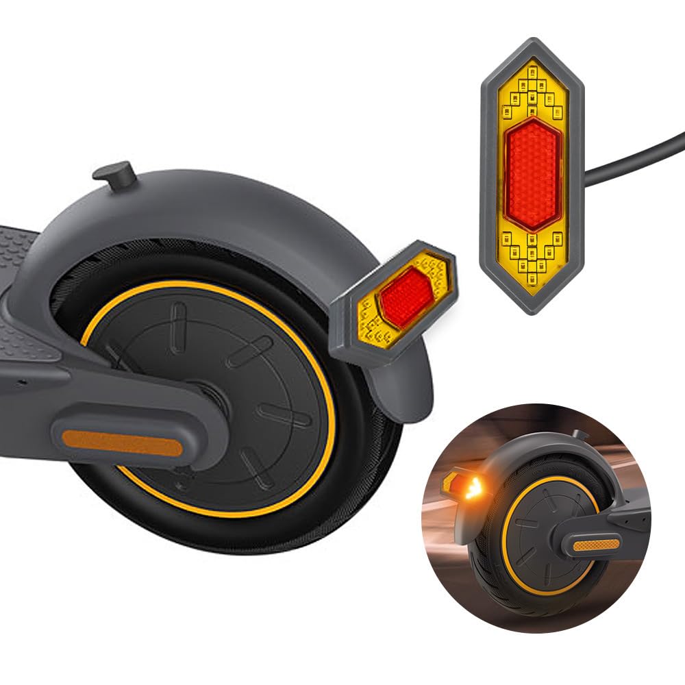 SOUUXIU Luz de señal de Giro para Patinete eléctrico, luz Trasera de Freno con Mango de dirección, Compatible con Patinete eléctrico Xiaomi M365