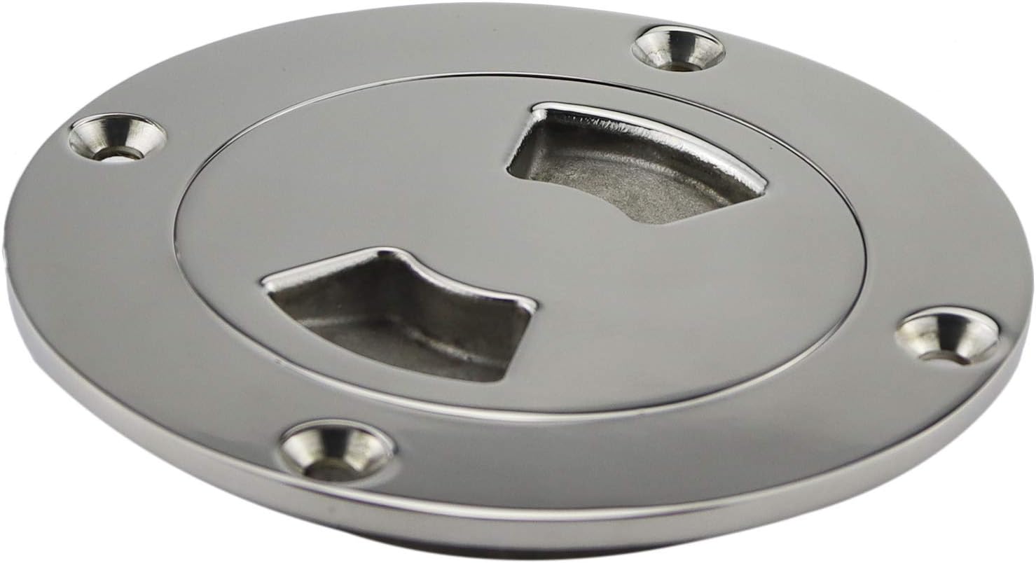 NRX&XRC 3" Boat Deck Plate Made from Heavy Duty 316 Marine Grade Stainless Steel with Fastners