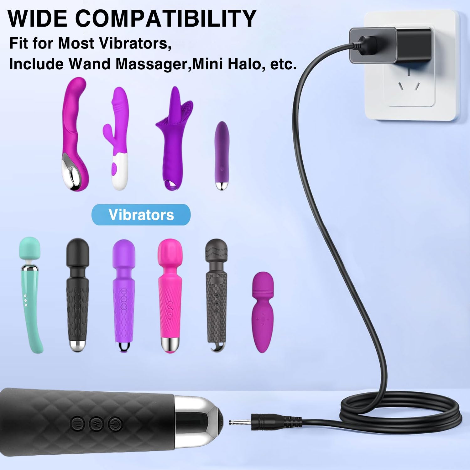Amazon.com: Magic Wand Charger Cord Replacement DC Charging Cable  Compatible for lovesense,Tracys dog, Tracy's Dog Beauty Instrument USB  Charger Cord, 5V DC 2.5mm*0.7mm Wand Vibrating Massager Power Cable Charger  : Electronics
