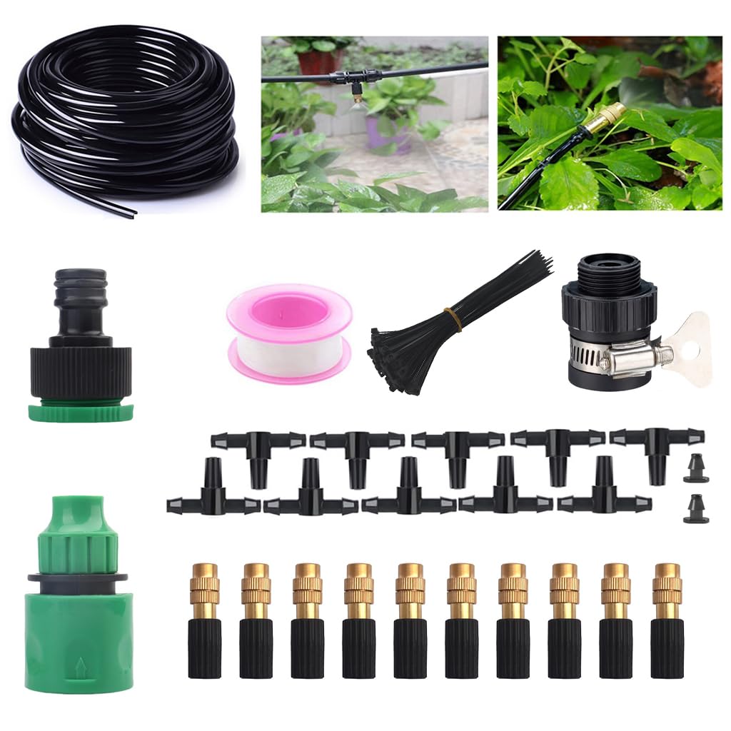 HASTHIP® 10pcs Drip Irrigation Kit for Home Garden 10 Plants with 15m 1/4 in Drip Irrigation Tubing, Adjustable Micro DIY Irrigation Kit, Heavy Duty Drip Irrigation Accessories with Install Kit-image-35