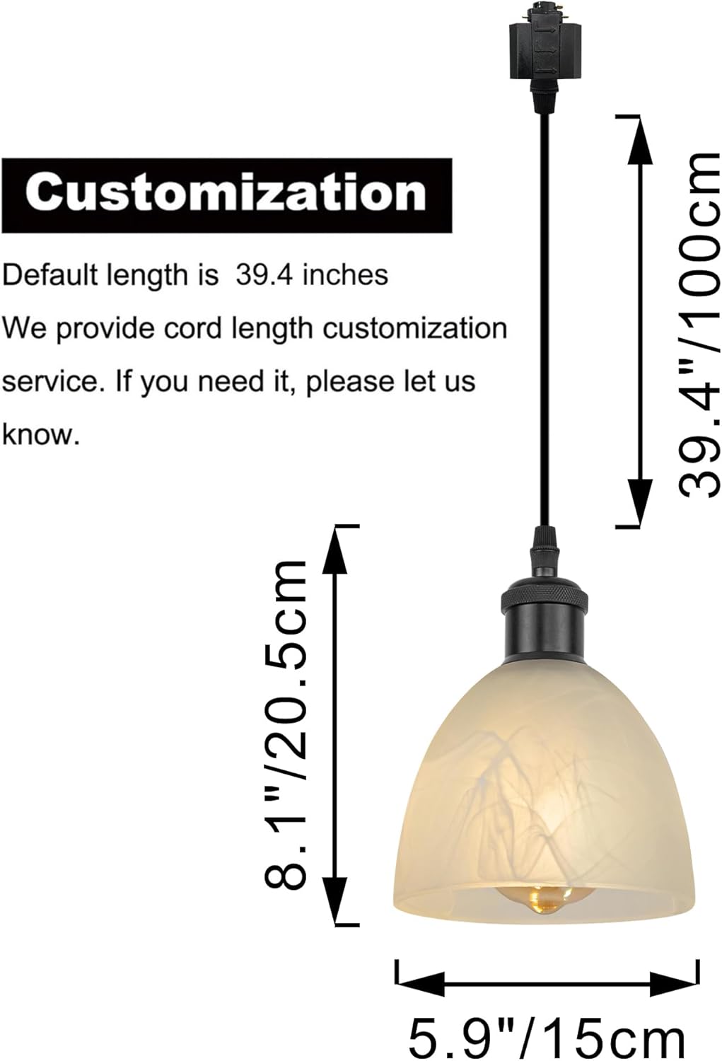 Kiven 3-Light J-Type Track Lighting Pendants,Modern J Track Pendant Lights,Decorative Track Lighting Fixture for Kitchen Island Hallway,Black