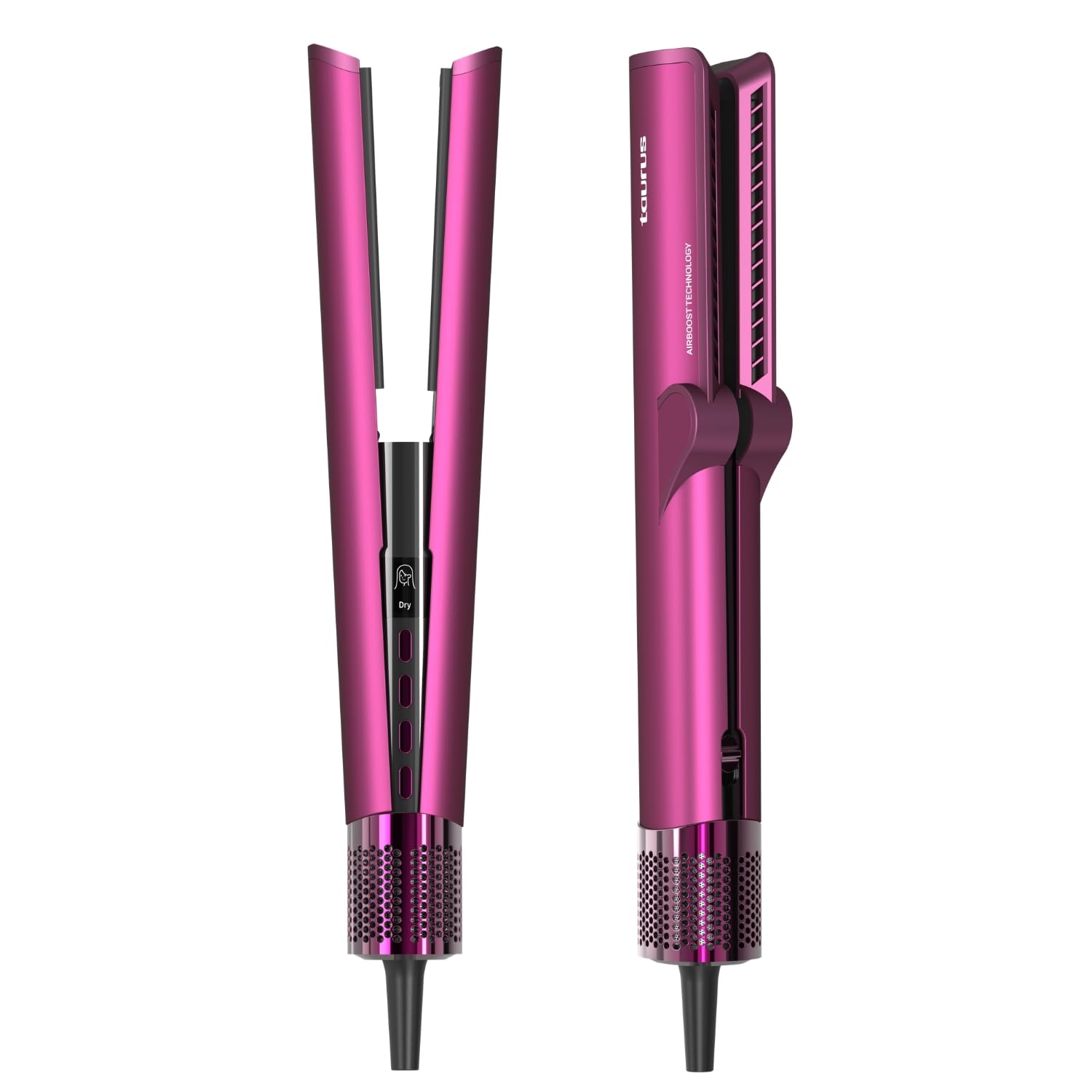 Taurus Piastra per capelli e asciugacapelli, 2 in 1, lisciante con aria senza piastre per capelli bagnati e asciutti, motore digitale 1200 W, 110.000 giri/min, tecnologia ionica anti-crespo, pane