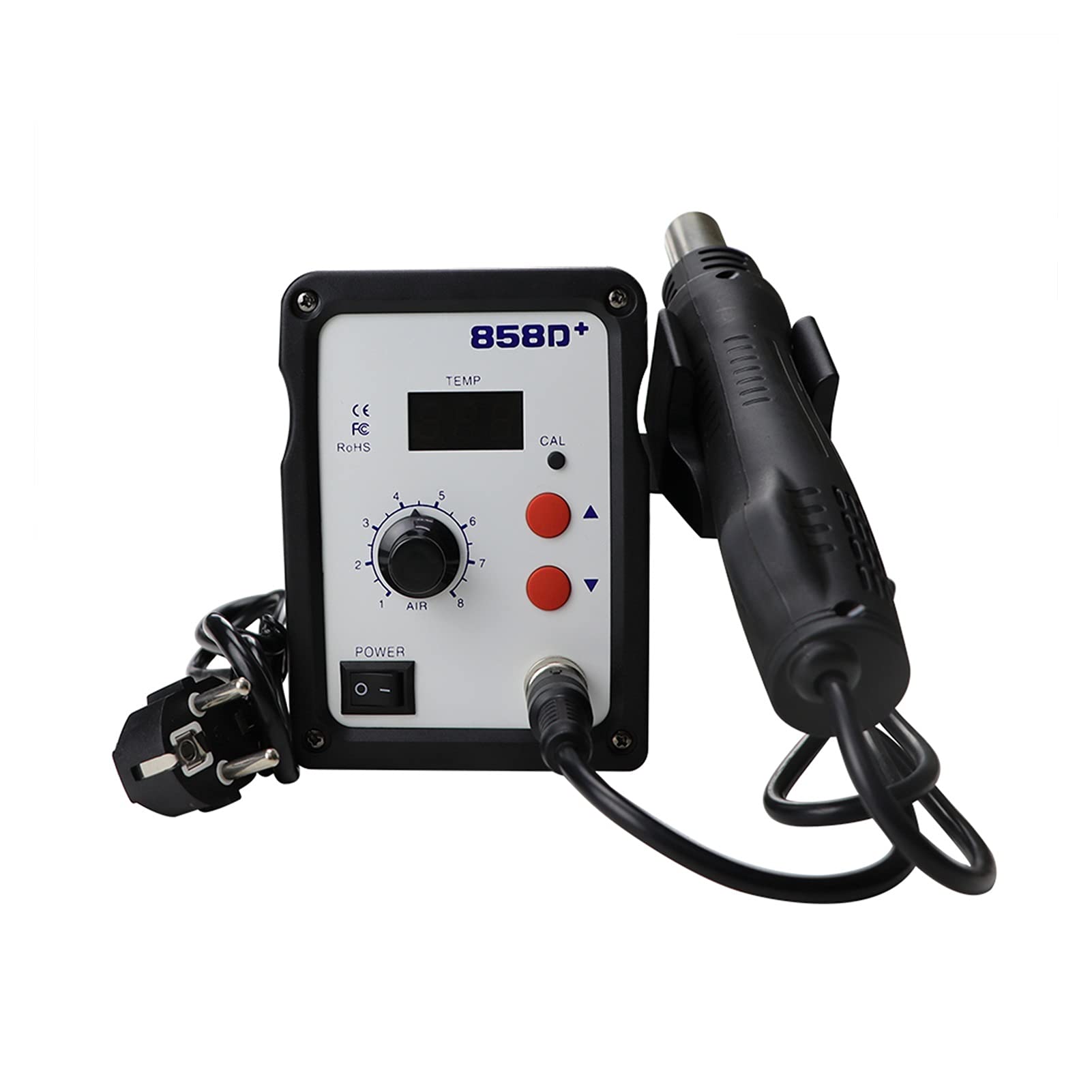 Stazione Saldante, Stazione di rilavorazione della saldatura termica 85 8D LED. Pistola ad aria calda digitale ESD. 700W Computer Phone Riscaldamento ultra-veloce