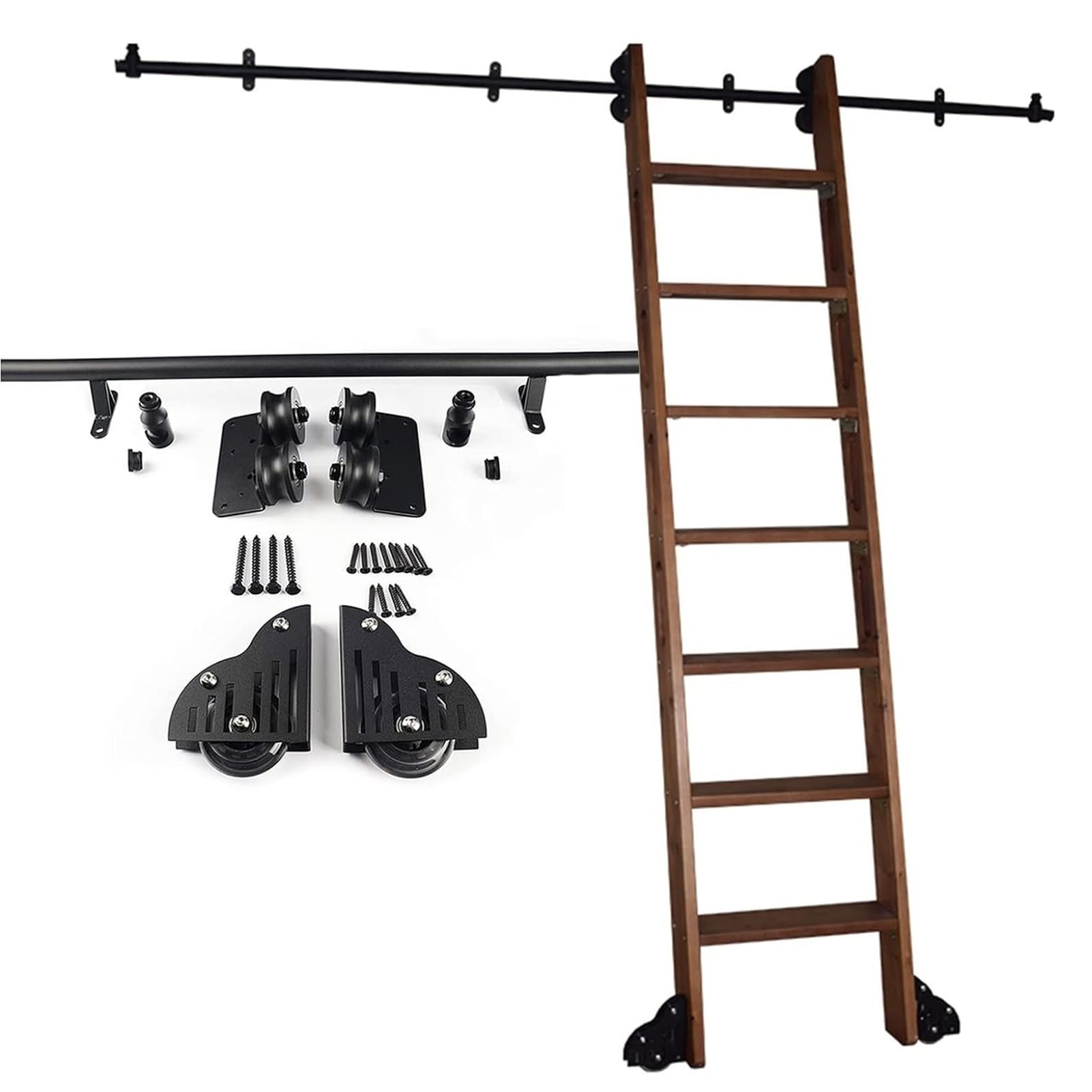Rail pour échelle mobile de placard et dressing dressing style loft