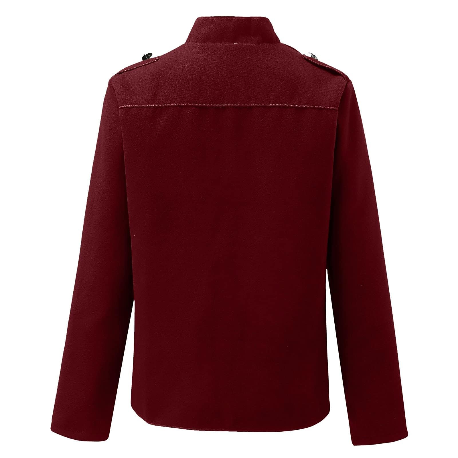 Generisch Blazer da donna con taglio cropped con doppio petto leggero, con colletto alto, elegante cappotto di transizione per autunno
