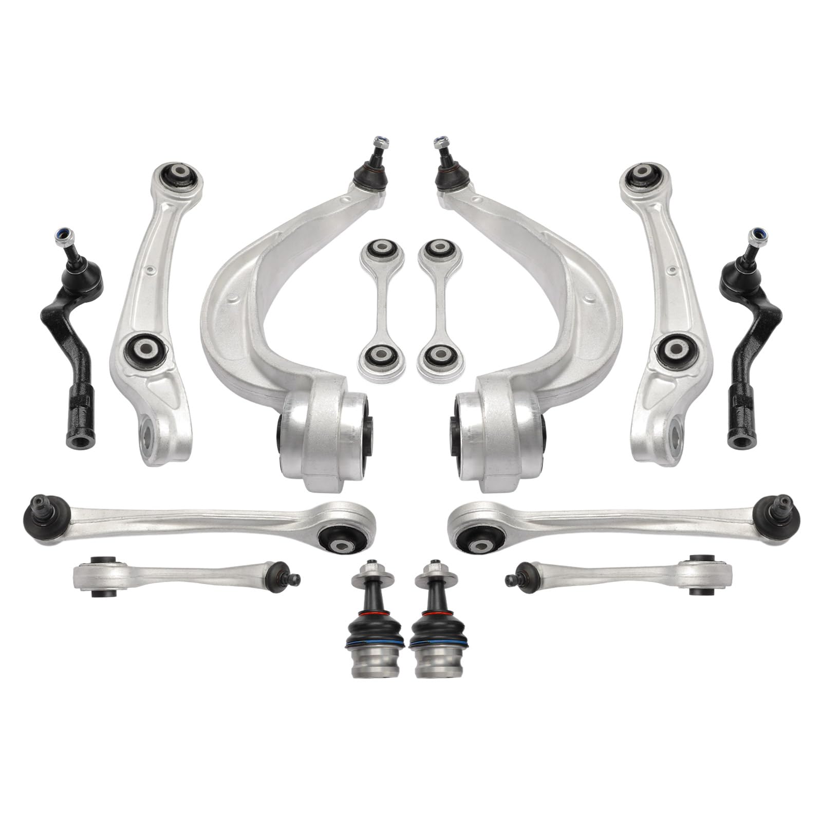 Frankberg 14x Kit de Bras de Suspension Avant Gauche Droite Compatible avec A4 Avant 8K5 Q5 8RB A4 8K2 A5 8T3 A5 Sportback 8TA Remplacer# 8K0407510A