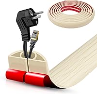 Vista 71 de Cubierta autoadhesiva para cables de suelo, gestión de cables de 3.3 pies, protector de tira de extensión para cables, evita tropiezos de cables