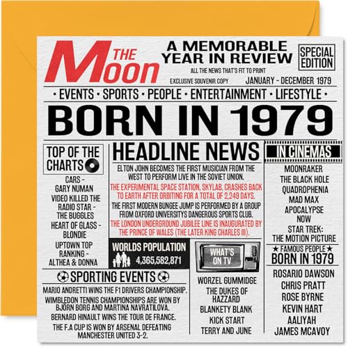 Stuff4 Cartes D'anniversaire 45 Ans Pour Homme Et Femme – Vintage 1979 Aged To Perfection – Carte