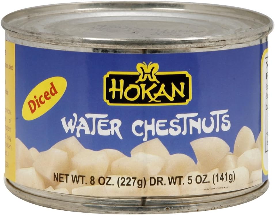 HOKAN WATERCHESTNUT DICED, 8 OZ