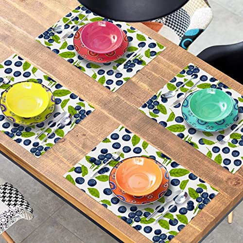Sets de table Blueberry pour tables à manger et repas - 8