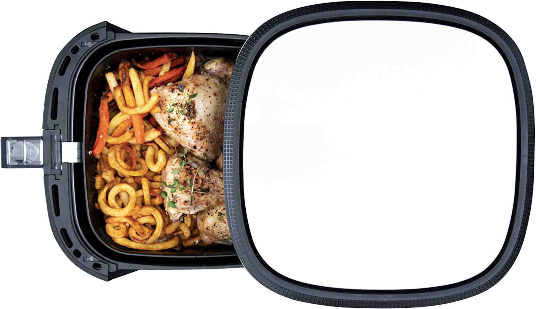 Gastronoma Airfryer - Freidora de aire caliente 1800 W - Air Fryer 6 L - Freidora de aire caliente - Air Fryer XXL - Freidoras - Negro/Acero Inoxidable