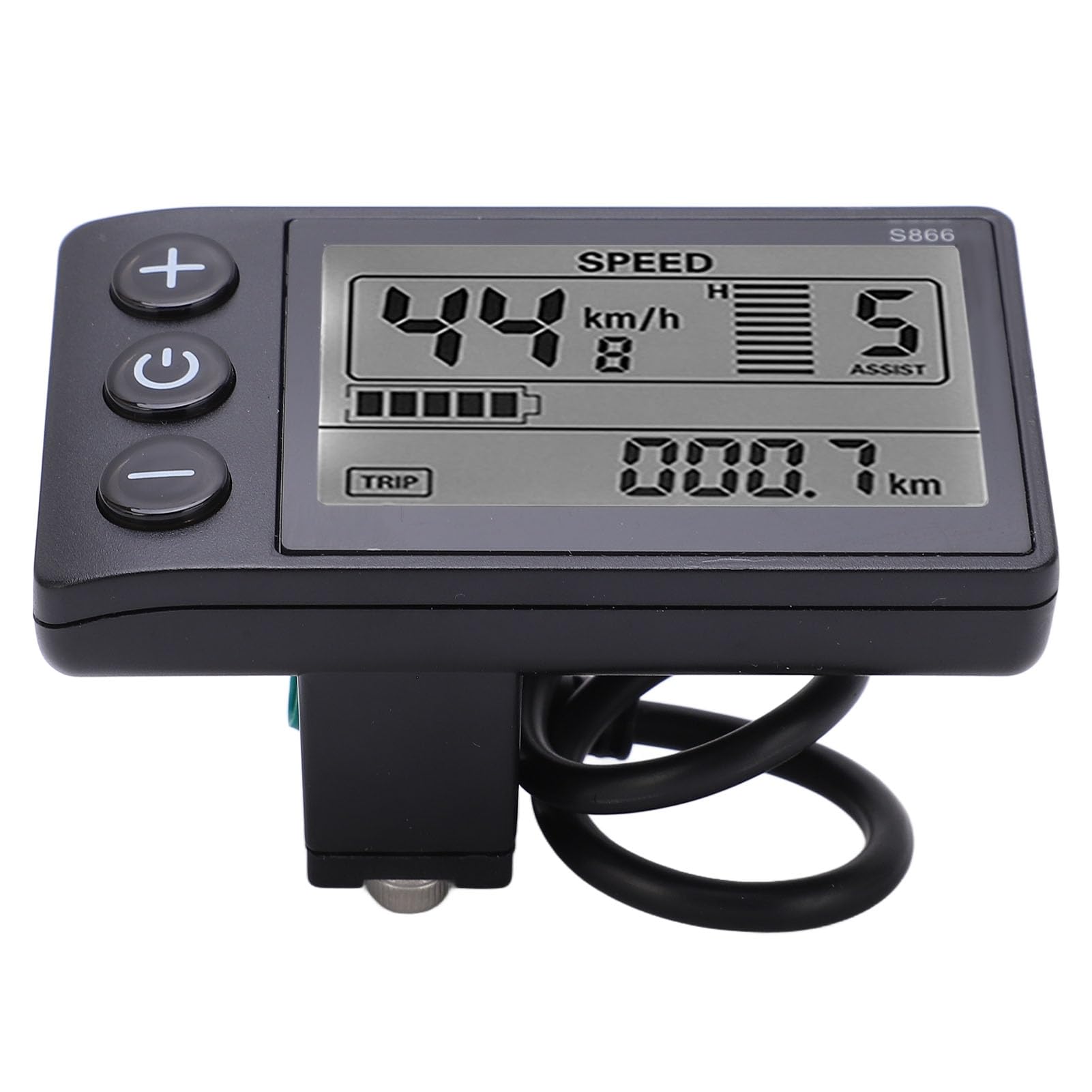 Keenso Bicicletta Elettrica S866 Display LCD Meter 24V 36V 48V Pannello di Controllo con Spina Impermeabile
