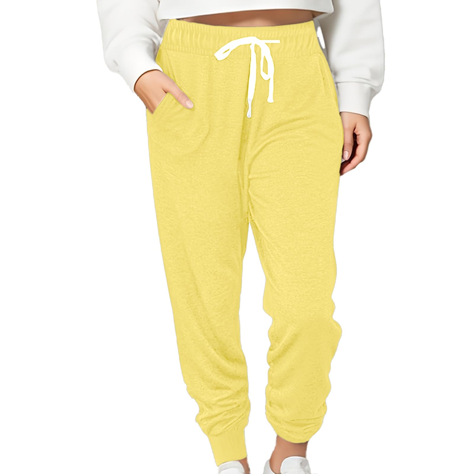 Women Baggy Sweatpants with Pockets Lounge Womens Pajama Pants Female Trouser