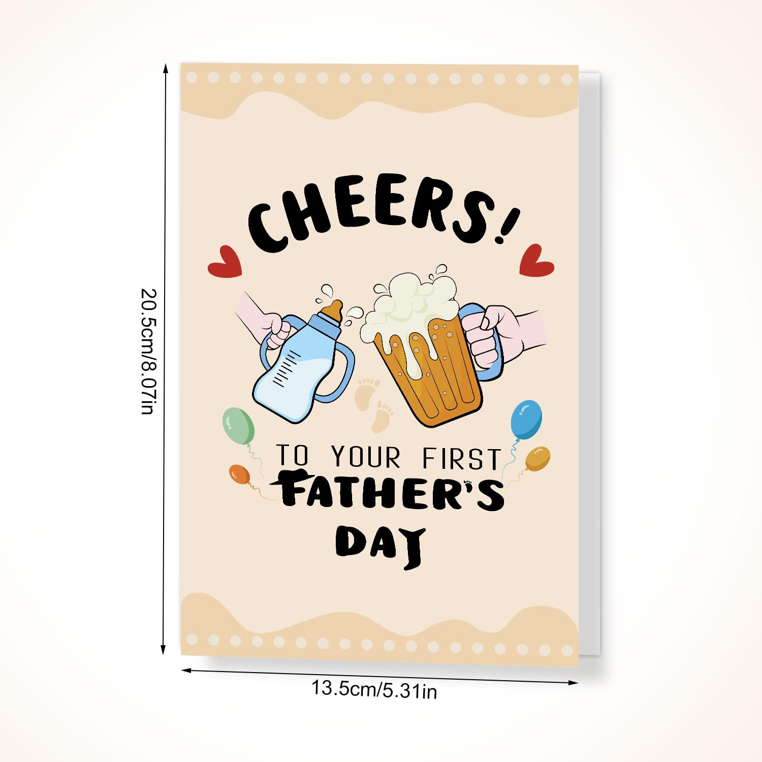 First Father's Day Card with Envelope, Cute Father's Day Gift from