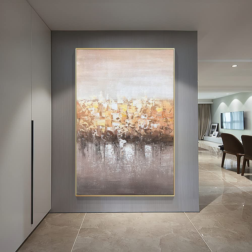 Peinture abstraite de blocs de couleur pour décoration murale de bureau chic