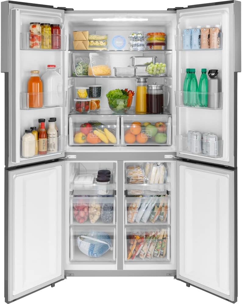 Haier QHE16HYPFS Refrigerator Interior with Food