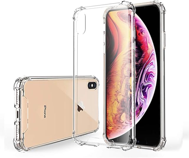 Hually Case for iPhone XS and iPhone X, (5.8 inch) Crystal Clear [Anti Scratch] [Shock Absorption] Soft Silicone TPU Phone Cover for iPhone XS/X / 10 -Transparent
