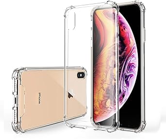 Hually Case for iPhone XS and iPhone X, 5.8 inch Crystal Clear Anti-Scratch and Shock-Absorption Soft Silicone TPU Phone Cover for iPhone XS/iPhone X