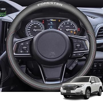 Steering Wheel Cover for Subaru New Forester SL5 SLG SL Series April 2025 Leather Material Steering Cover Interior Accessory Custom Parts Car Goods Dirt Protection Scratch Protection Custom