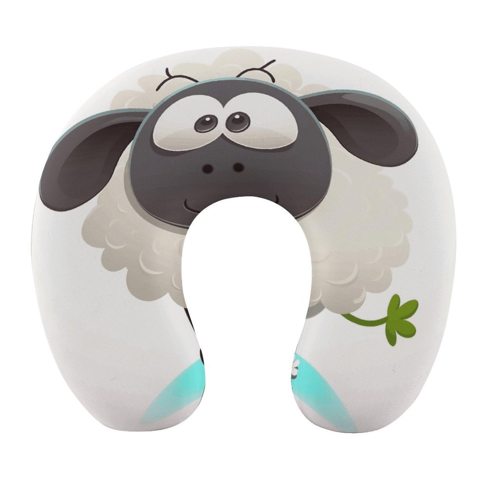 FekiLoot Sheep Travel Pillow,U Shaped Office Napping Pillow Support Neck and Head Comfortable Travel Neck Pillow U Shape Sleeping Essentials for Long Haul Flights