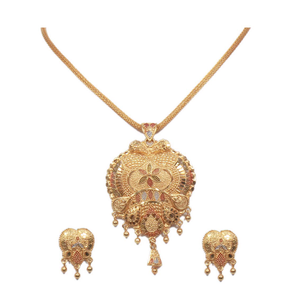 Oanik Brass Mangalsutra Gold Plated With Earrings Set| Jewelry Sets For Women Traditional | Tanmaniya | Gold Mangalsutra With Chain For Women (B08C7NH68V) Amazon Price History, Amazon Price Tracker