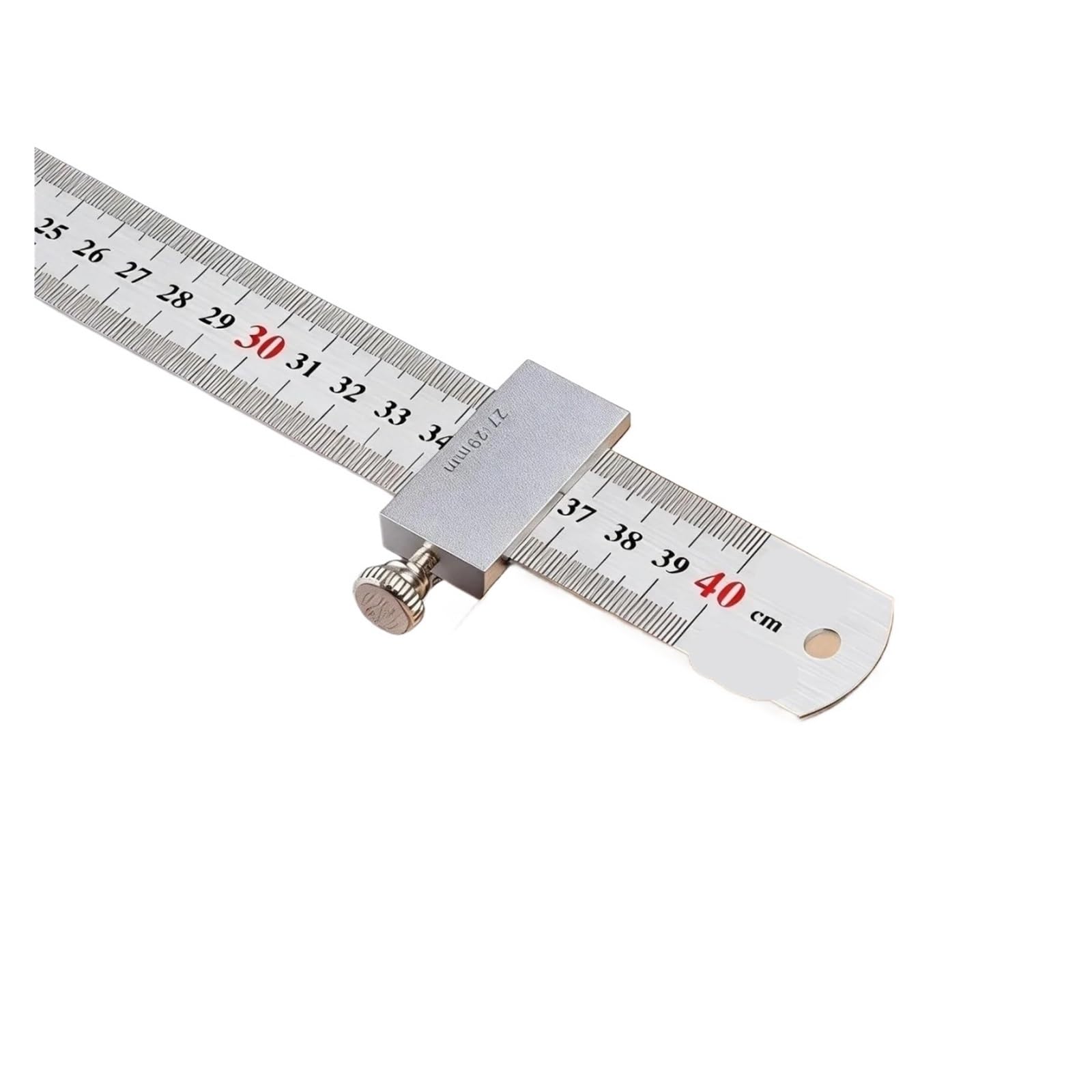 Ygleeuli With 40Cm Ruler Ruler Stops Fences Carpentry Steel Ruler Positioning Limit Block Marking Gauge For Woodworking Tool Alignment(With 40Cm Ruler)
