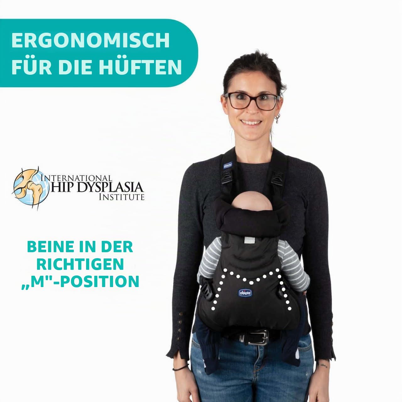 Chicco EasyFit Ergonomische Babytrage von 0 Monaten bis 9 kg, Baby-Rucksack, einfach zu bedienen, zum Tragen des Babys, mit Blick zu den Eltern, Babytrage mit Kopf- und Nackenstütze, Grau (Moon Grey)