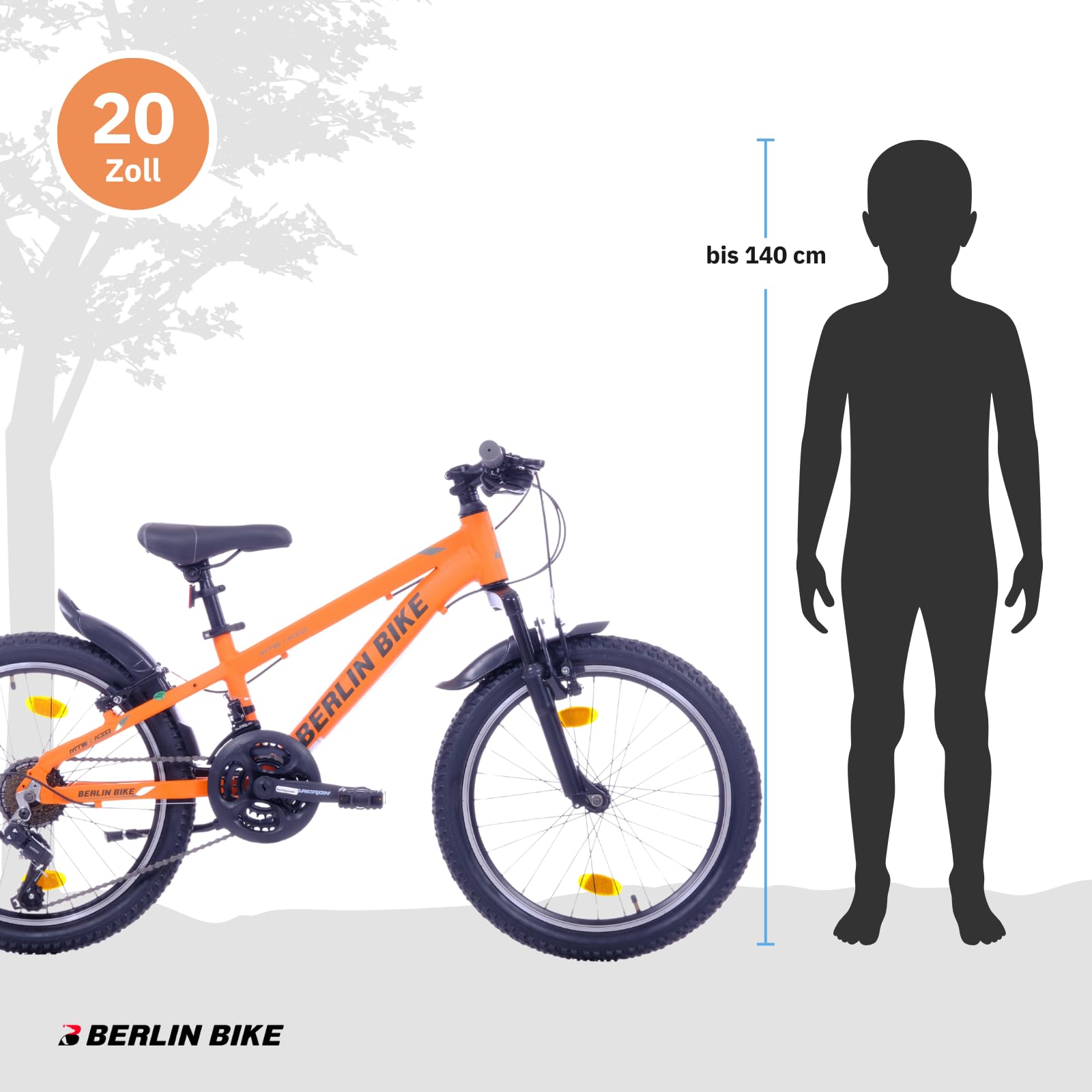Mountainbike MTB1 Kid: 20 Zoll Aluminiumrahmen, 21-Gang Shimano, Mountainbike