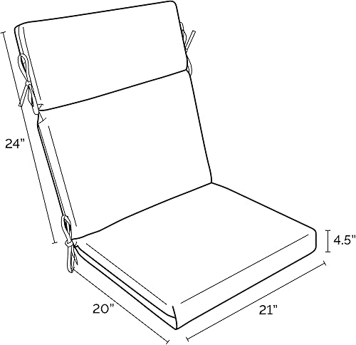 Miniatura 3 de Arden Selections Cojín para silla de exterior, 20 x 21 pulgadas, rojo rubí Leala