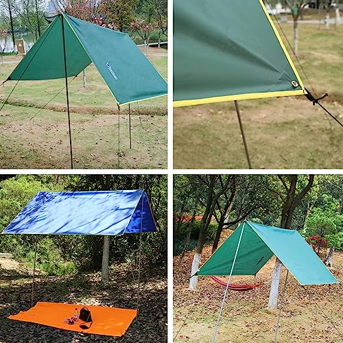 Azarxis Ground Cloth For Tent Tarp Footprint Camping Backpacking Floor Saver Groundsheet Waterproof Sand Free Picnic Hiking With Stakes Rope Carry Bag (Black, L - 7.87X7.22Ft) #TOP6