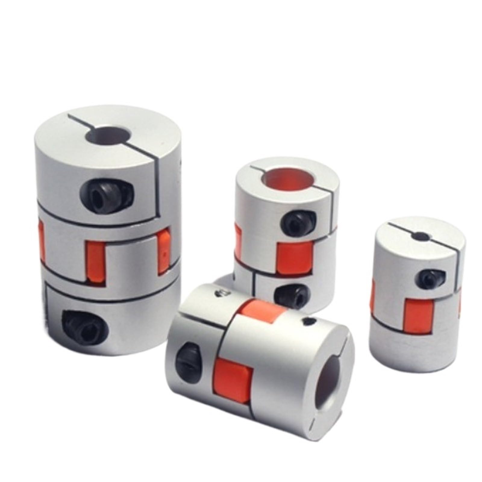 Acopladores de Eje de mandíbula de Motor CNC, Acoplamiento de Eje de Ciruela de araña Flexible D20 L25 4mm 5mm 6mm 6,35mm 8mm 9mm 10mm, 1 ud.(5x6.35)