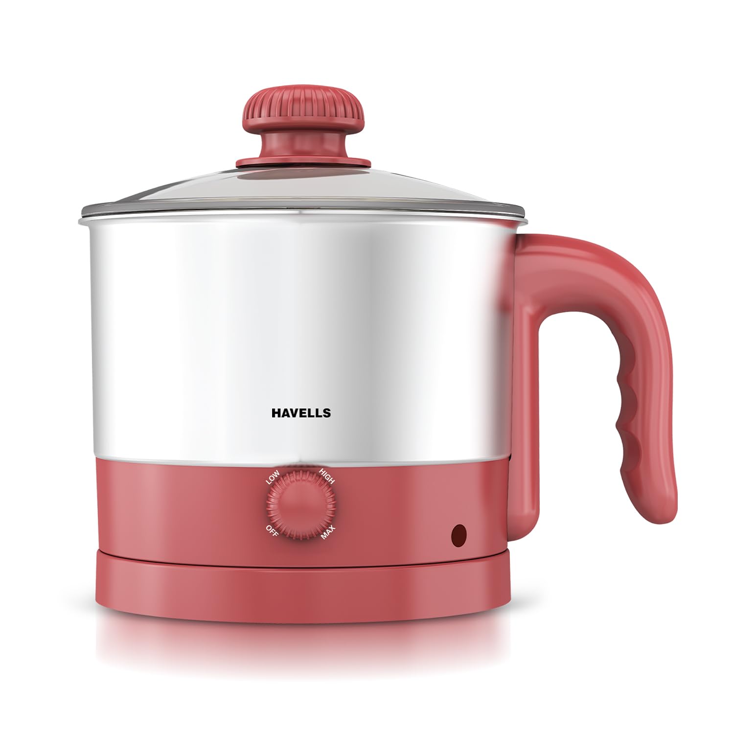 Havells Culinox Multicook Kettle | 1.2 L Capacity | Food Grade Body with Cool Touch Handle | 3 Temperature Modes | Double Safety Protection | SS 304 Ring Glass Lid(Pink)-image-29