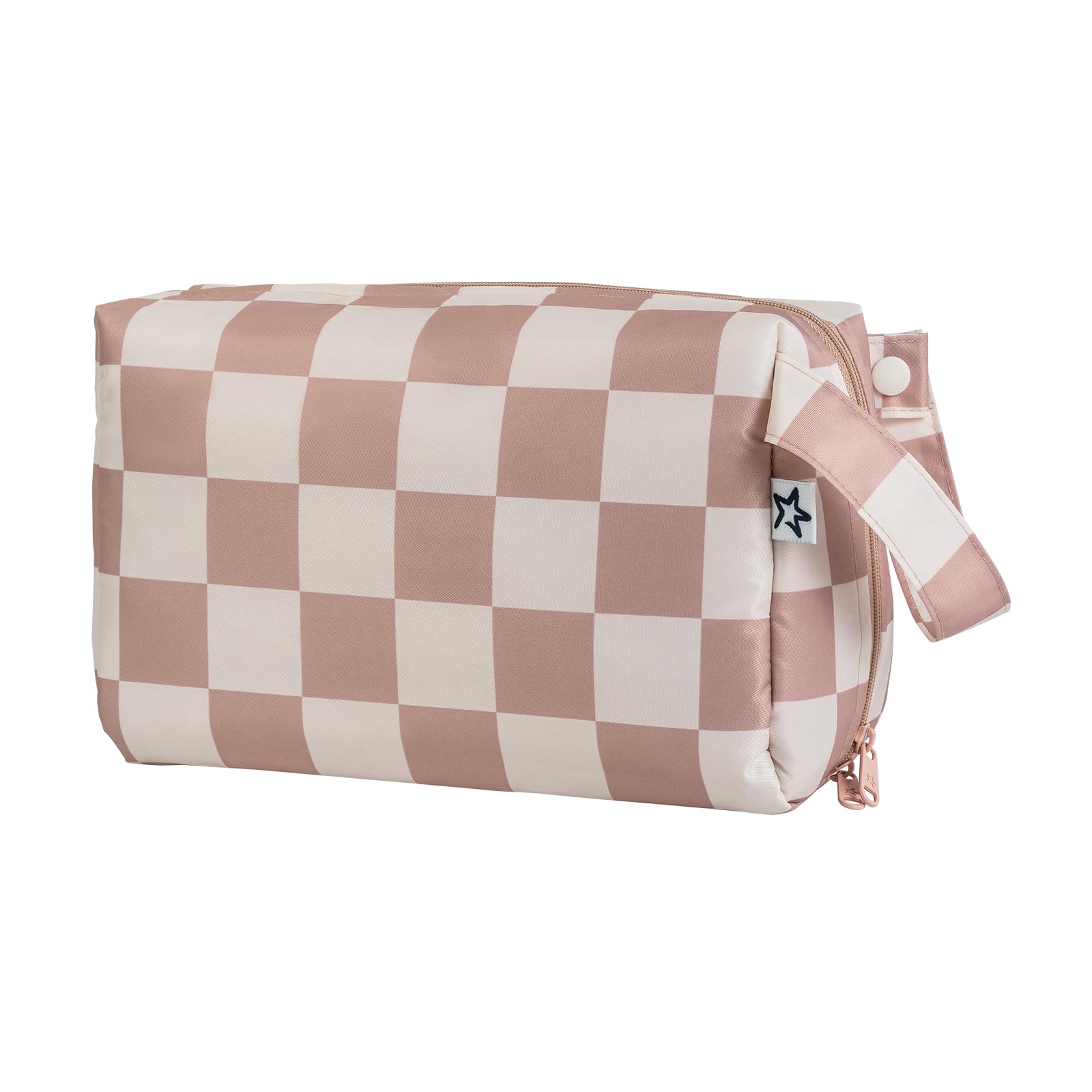 Tiny Twinkle Waterproof Travel Toiletry & Makeup Bag Organizer | Makeup Pouch with Multiple Compartments & Snap Handle for Travel | Gift for Teen