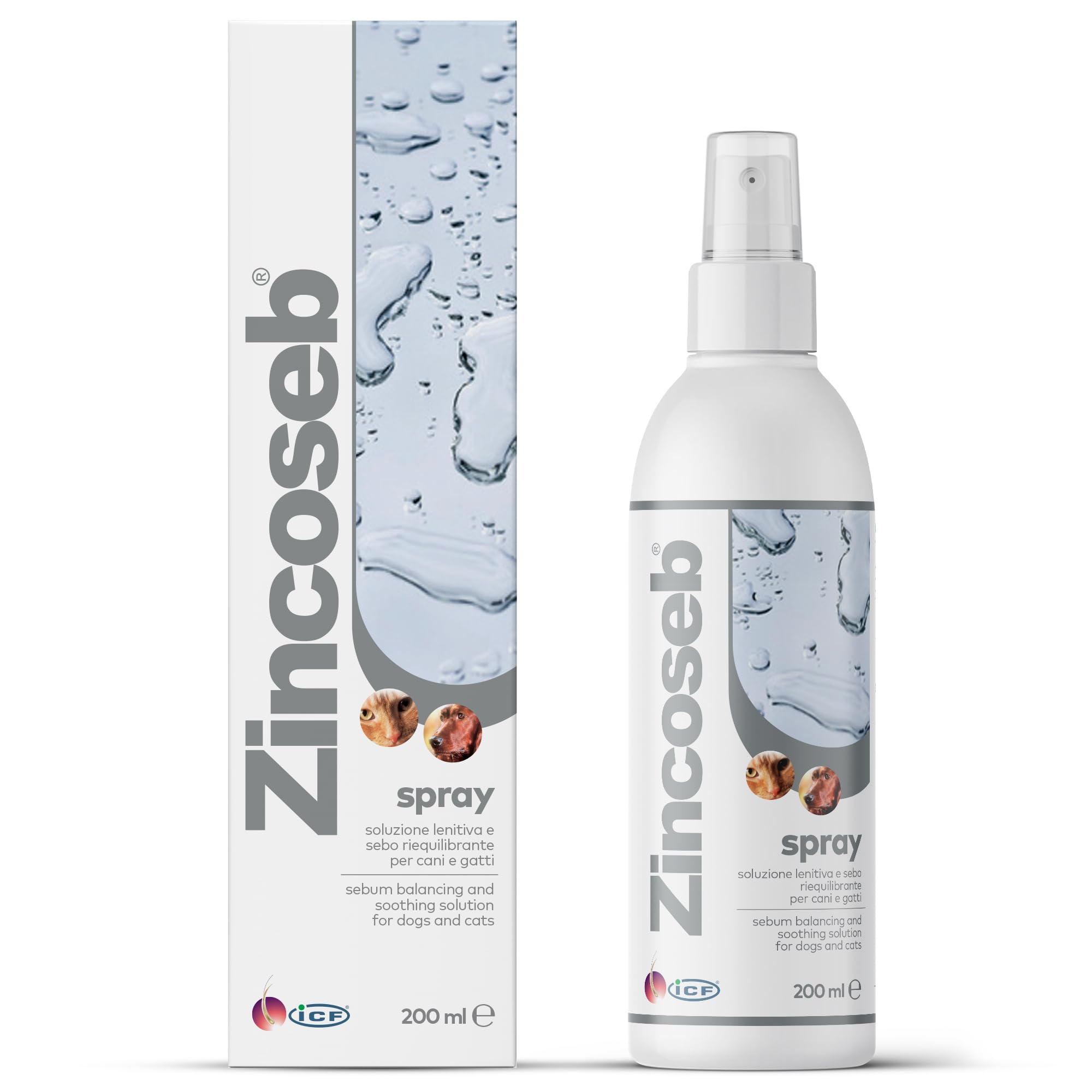 Zincoseb Dog Spray For Itchy Skin Relief | Anti Itch + Antifungal + Antibacterial Dry Dog Shampoo Spray And Conditioner For Pets With Sensitive Skin