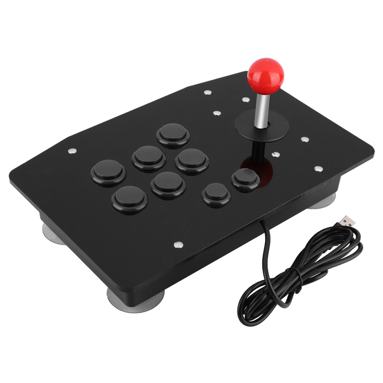 Joystick Sanwa Style Rocker 8 Kontroler gier Czarna akrylowa obudowa Gaming Fight Stick do użytku w grach