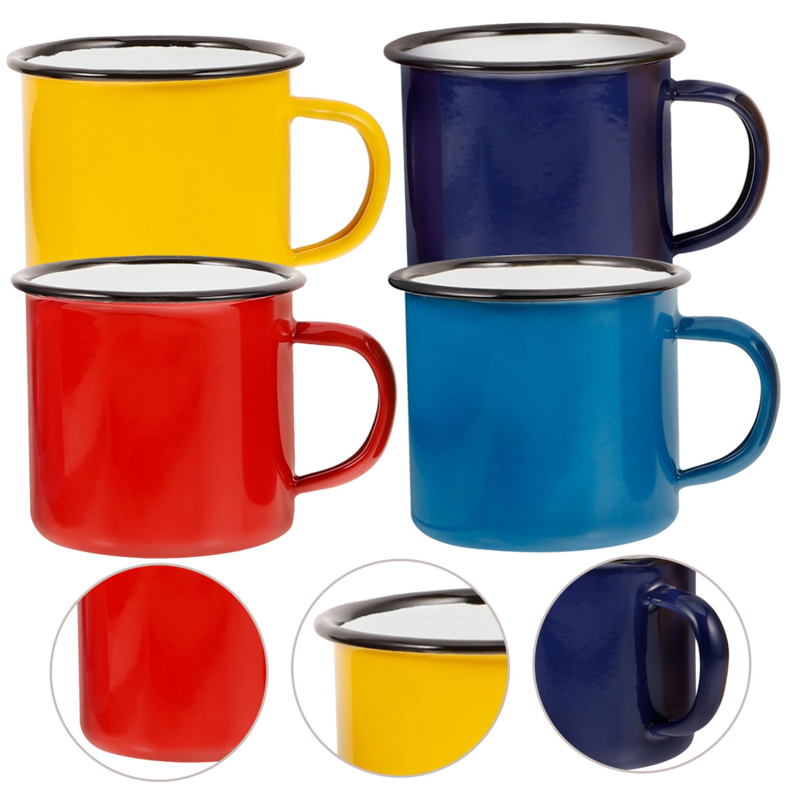 ABOOFAN 4stücke Retro-trinkbecher Camping-kaffeebecher Wasserbecher für Zuhause Büro und Outdoor-aktivitäten Robust und Langlebig