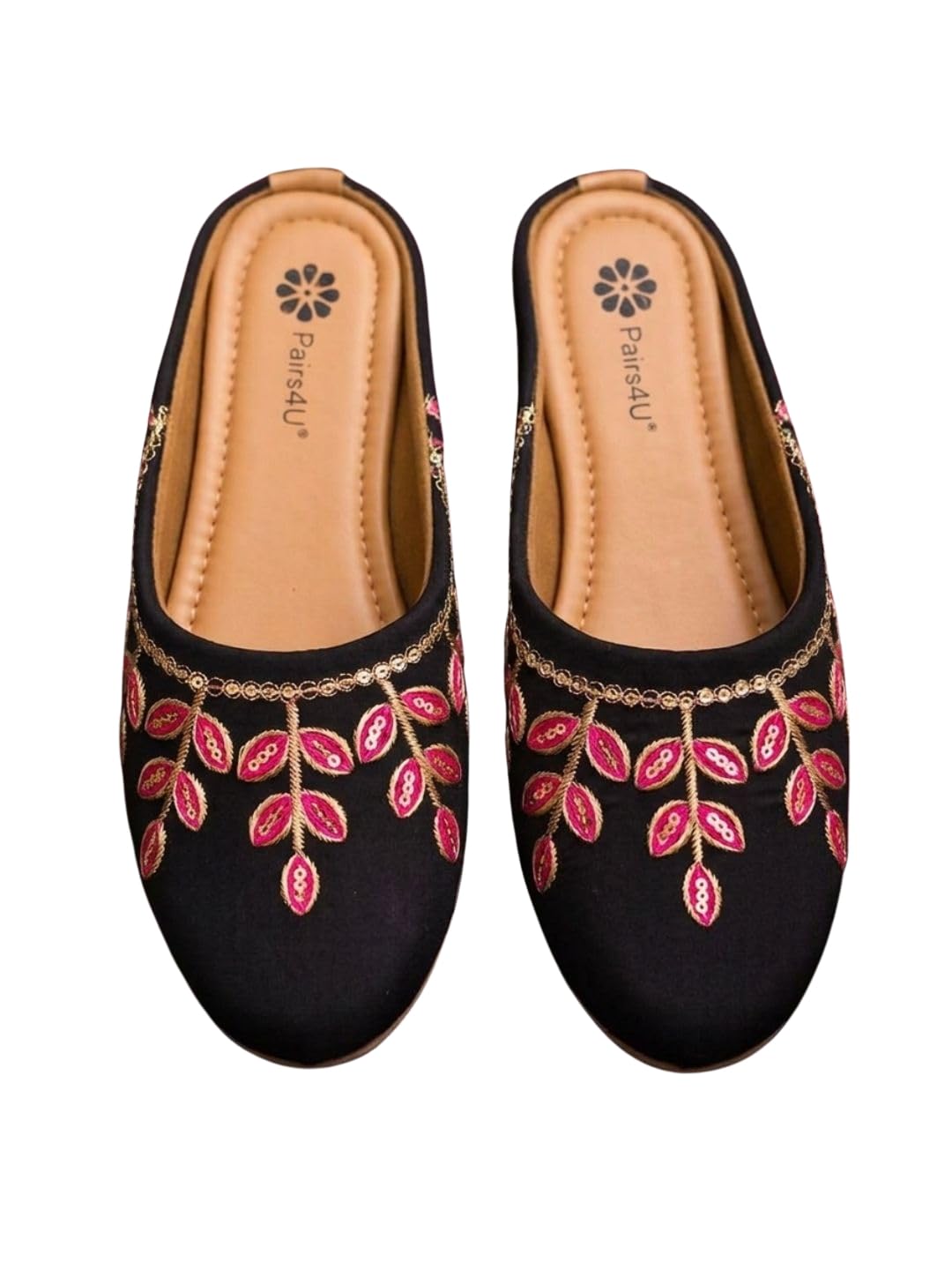 Women Embellished Embroidered Canvas Slip on Flats-picture-28