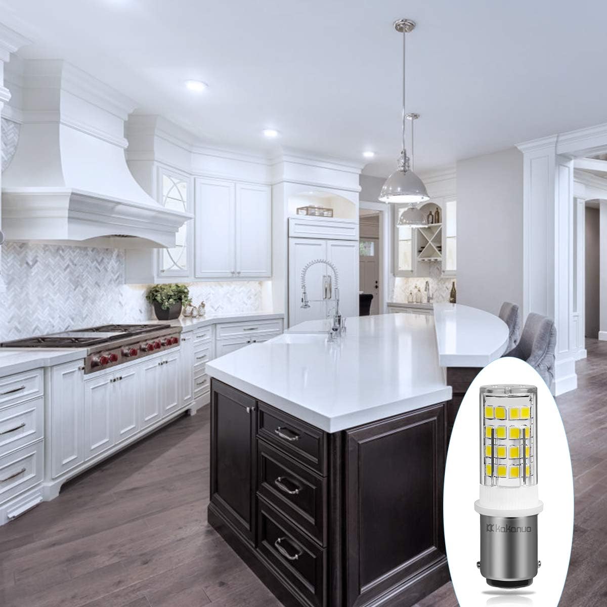 Kakanuo BD15D LED Bulb, 12V Double Bayonet Base Sewing Machine Light Bulb 4W Cool White 6000K,No-Dimmable,2 Pack