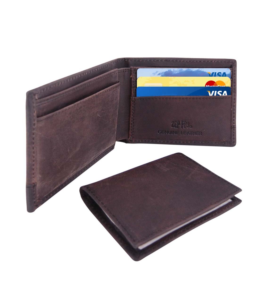 ZEP-PRO NCAA Georgia Bulldogs Canvas Leather Concho Passcase Wallet, Olive