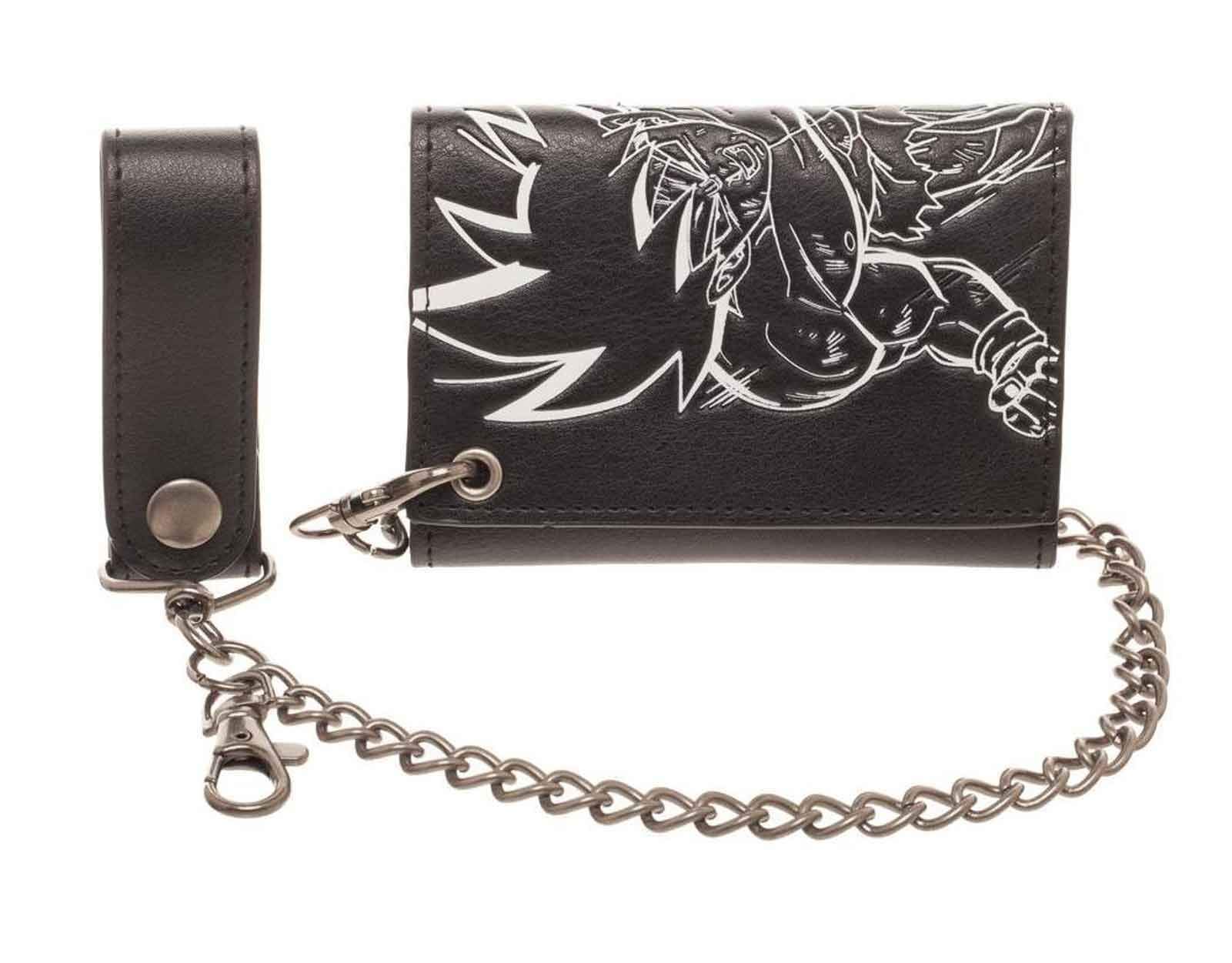 Buy Dragon Ball Z Goku Super Saiyan Line Art Black Wallet with Chain