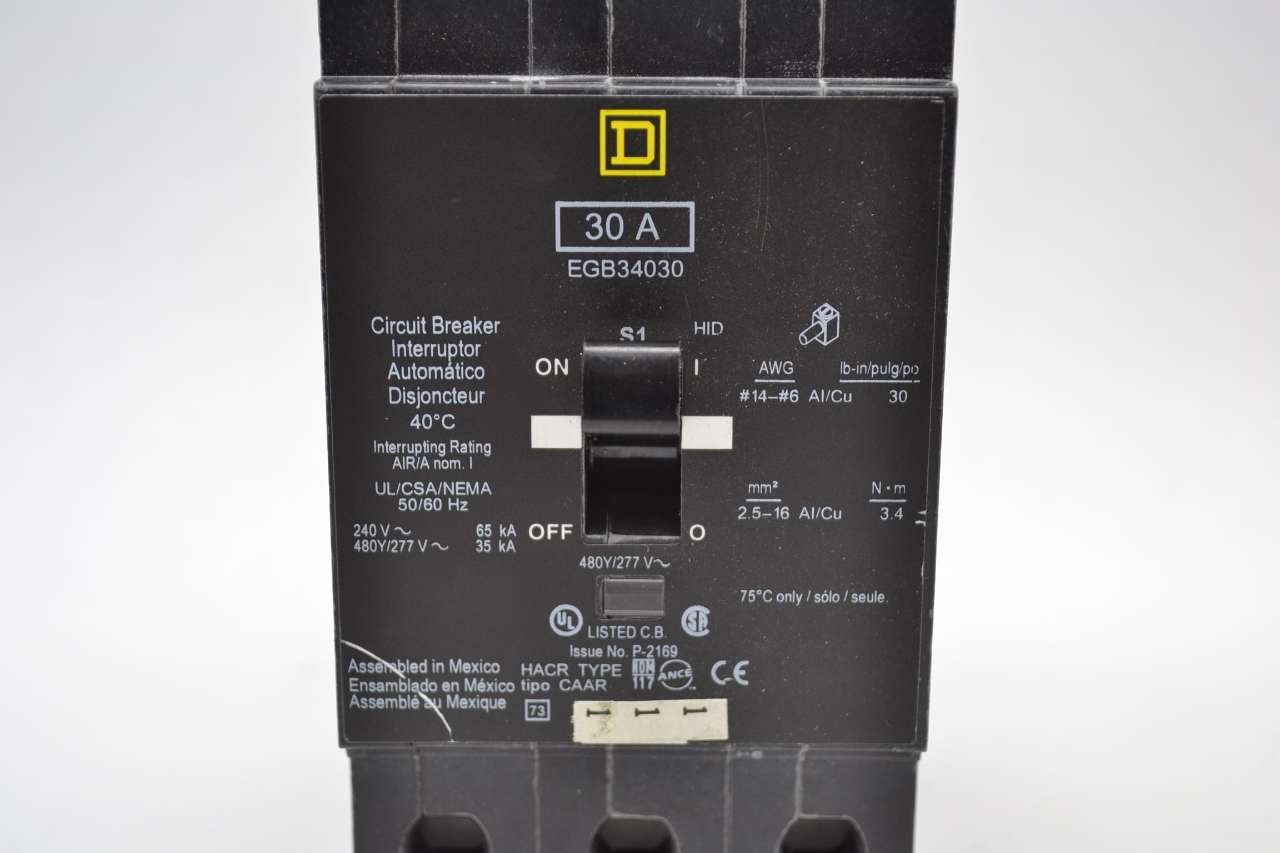 EGB34030 Lighting Circuit Breaker 35K Rated, Square D