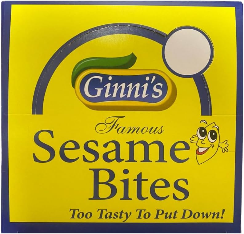 Sesame Bites (24x27g) - 1 Pack | Ginni's Sesame Bites are perfect as an office snack, a school-lunch snack or even a treat after dinner!.