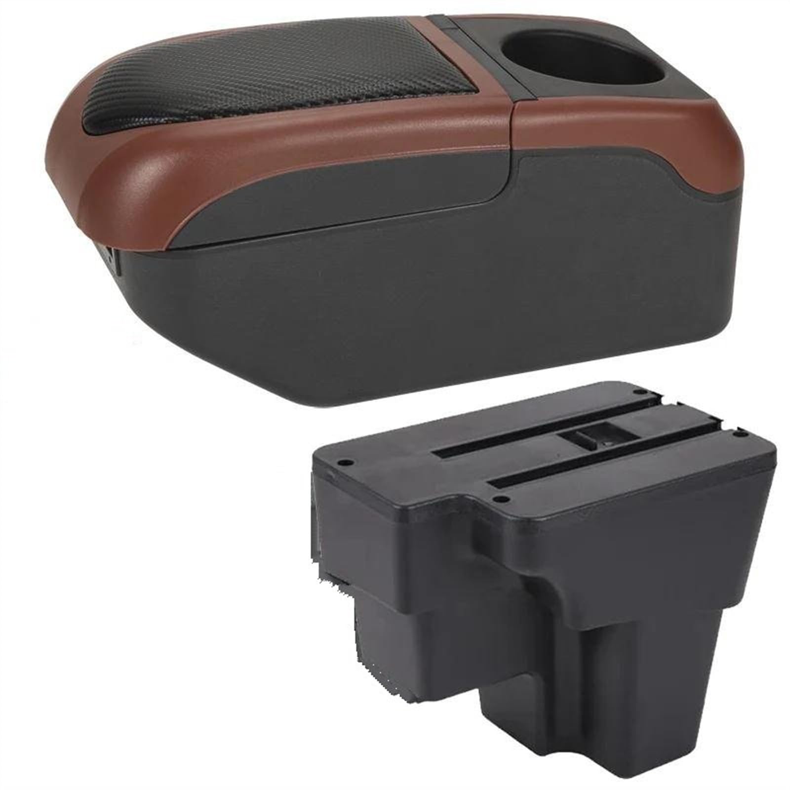 NOHEEU Car Decorative Styling Center Console Multifunctional Storage Box South America For STONIC For Rio Lx For Cerato(Black Brown)