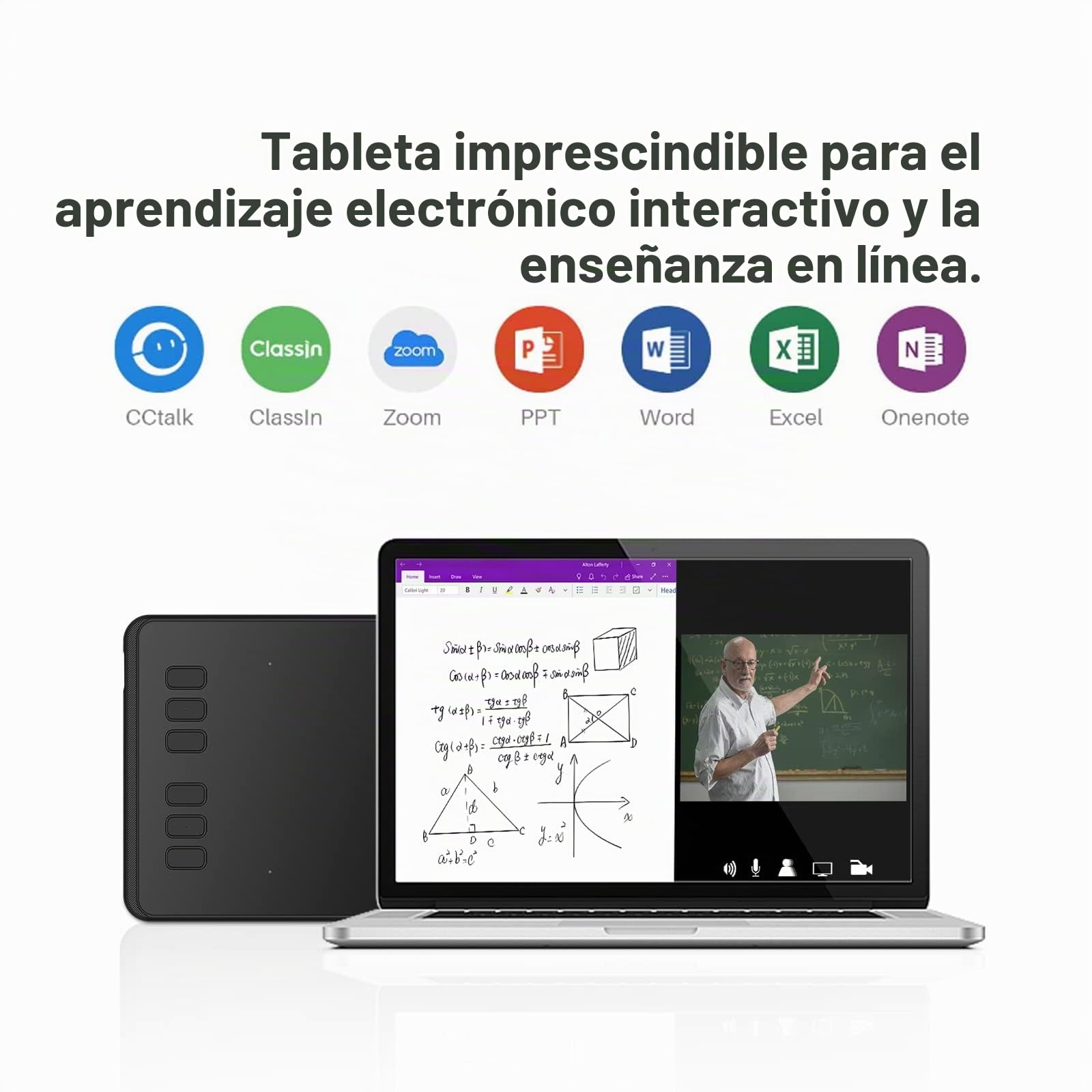 HUION H640P Tableta Gráfica con 8192 Niveles de Sensibilidad a la Presión con Lápiz Óptico Sin Pilas y 6 Teclas de Función Personalizables